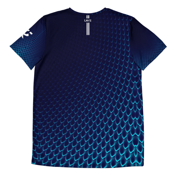 Active T-Shirt Blue Mesmerizing Hexagonal - Image 2