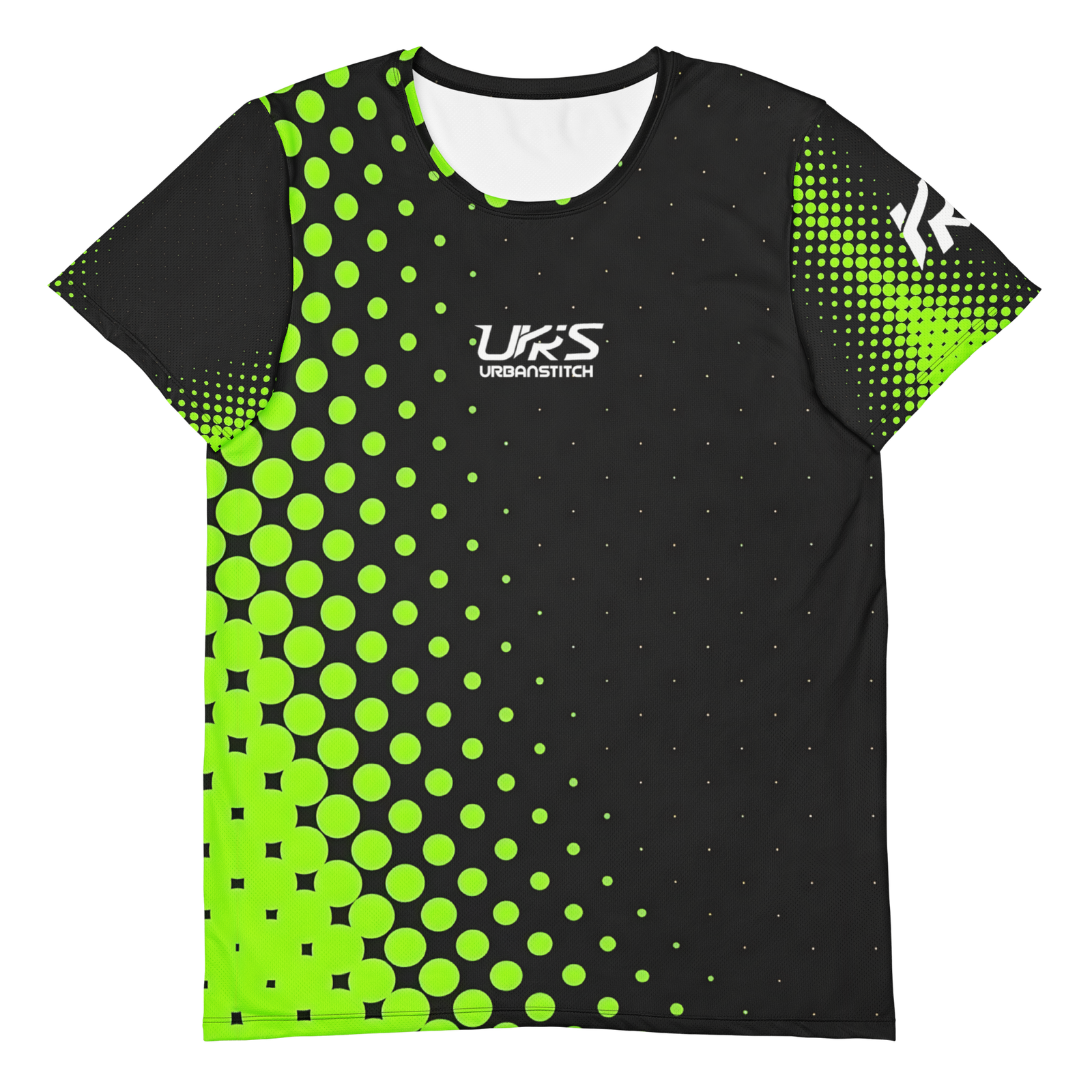 Active T-Shirt Neon Green Circles