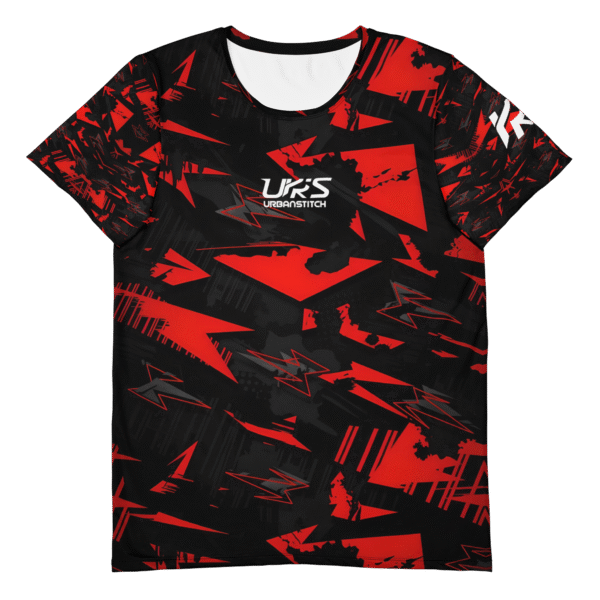 Active T-Shirt Red Angular Shape