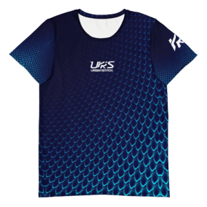 Active T-Shirt Blue Mesmerizing Hexagonal