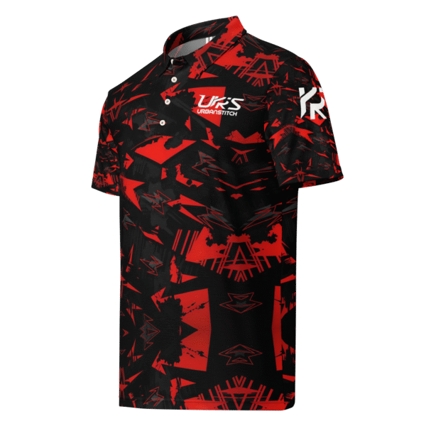 Golf Shirt Red Angular Shape