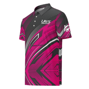 Golf Shirt Pink Angular Lines