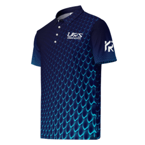 Golf Shirt Blue Mesmerizing Hexagonal