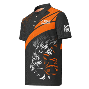 Golf Shirt Lion Heads Orange