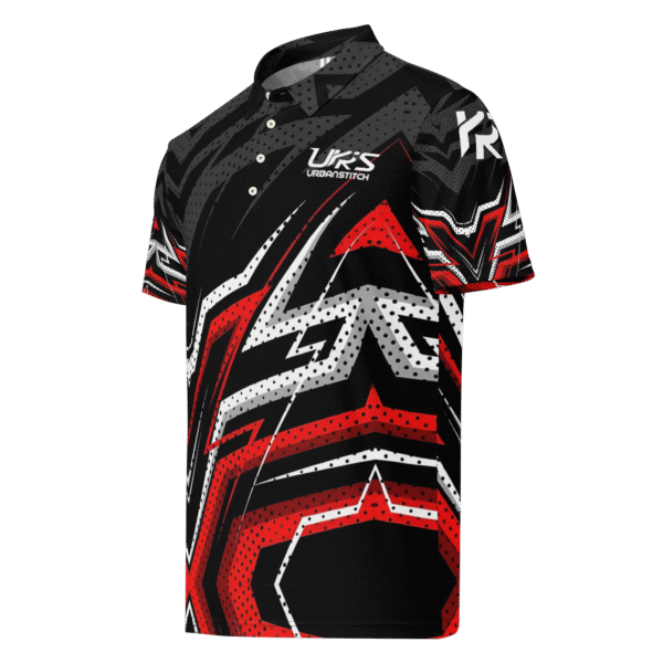 Golf Shirt Geometric Black