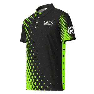 Golf Shirt Neon Green Circles