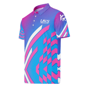 Golf Shirt Neon Pink Gradient