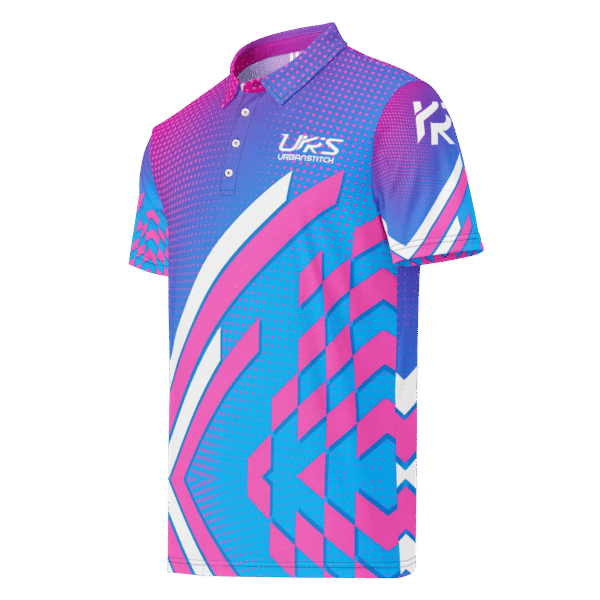 Golf Shirt Neon Pink Gradient
