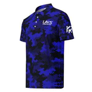 Golf Shirt Electric Blue and Black