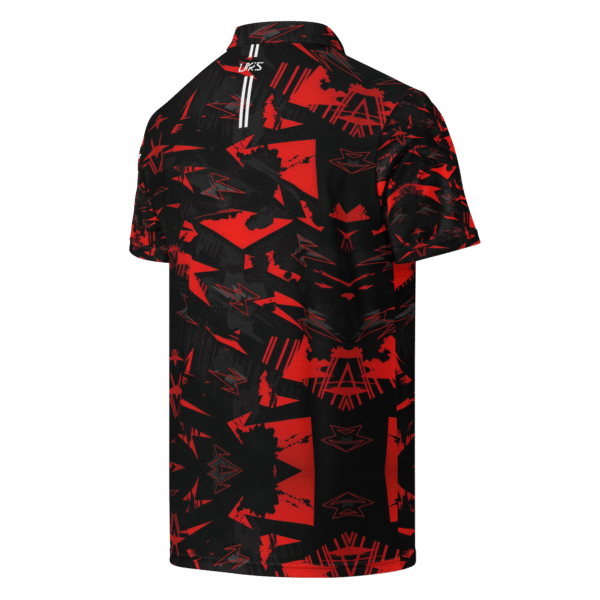 Golf Shirt Red Angular Shape - Image 2
