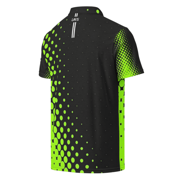 Golf Shirt Neon Green Circles - Image 2